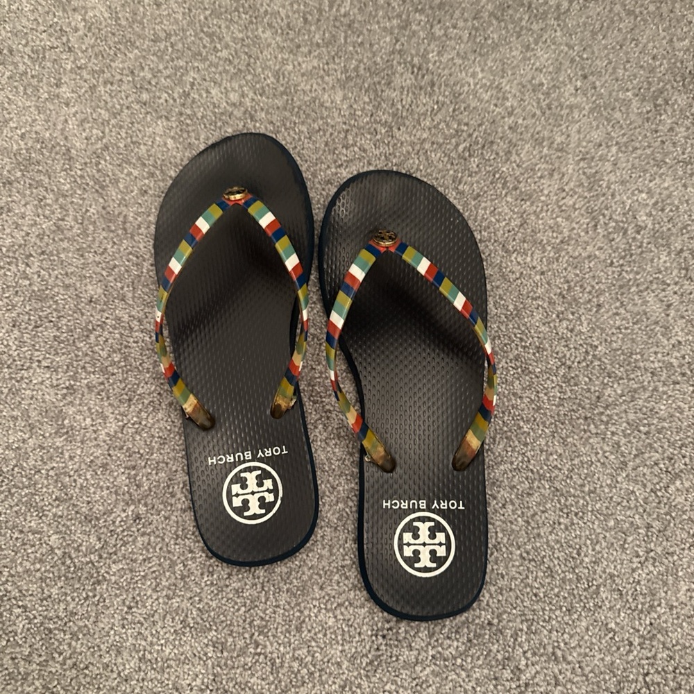 Tory Burch Navy Blue Sandals Sleek and Stylish